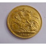 A George V sovereign,