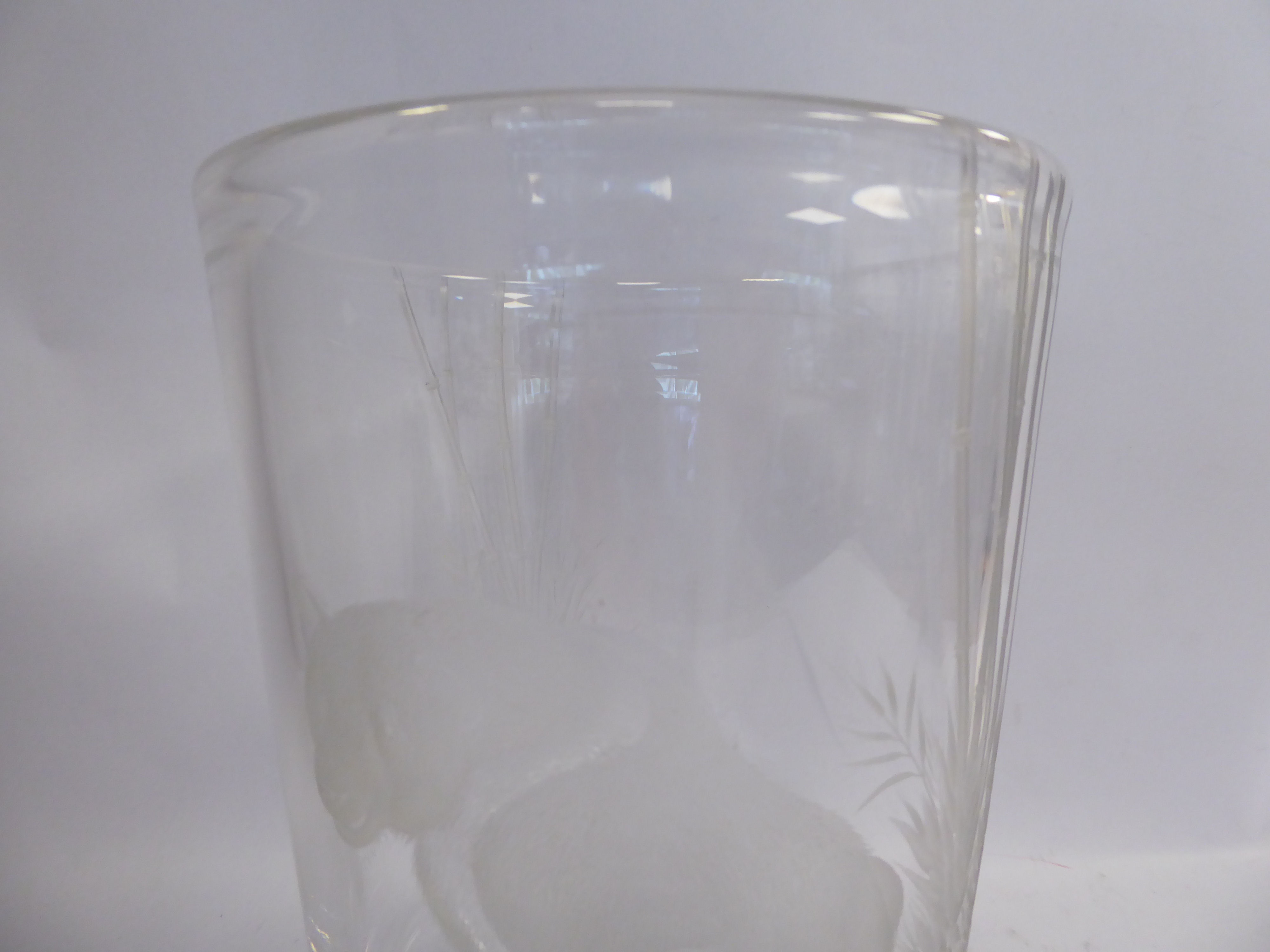 A Stuart Crystal Limited Edition vase of tapered form, engraved by Michael Fairbairn, - Image 3 of 5