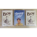 Three books: Roald Dahl 'Going Solo' and 'Boy' (two copies) First Editions,