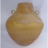 A Murano Rossetto 'antique' Roman design gold lustre glass vase bears an etched signature & date