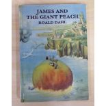 Book: Roald Dahl 'James and the Giant Peach' illustrated by Michael Simeon, First British Edition,