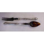 A pair of late 19thC Continental salad servers,