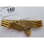 A 9ct gold gatelink bracelet,