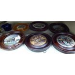 Six Victorian Prattware pot lids: to include 'A letter from the Diggings' 4.