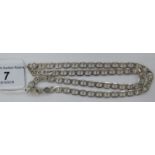 A silver coloured metal multi-link necklace stamped 925 11