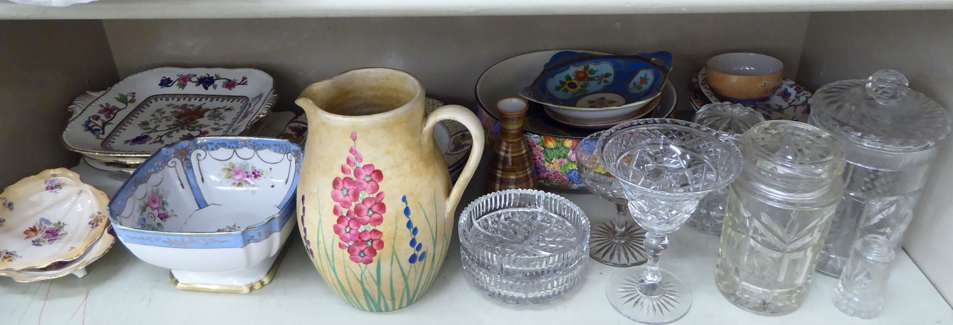 Decorative and domestic ceramics and glassware: to include a Radford pottery jug, - Image 2 of 2