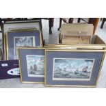 Seventeen framed prints: to include Victorian engravings, maritime studies,