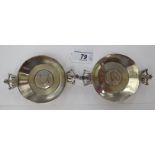 A pair of commemorative silver dishes Asprey of London 1937 3.