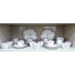 A late Victorian Sevres porcelain tea set,
