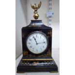 An Edwardian chinoiserie cased mantle timepiece,