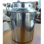 A modern stainless steel twin handled milk churn RAF