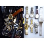 Stainless steel cased and other wristwatches: to include Sekonda examples CS