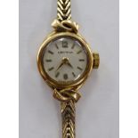 A lady's Certina 9ct gold cased wristwatch,