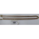 A 9ct gold belcher link neckchain with a hook clasp 11