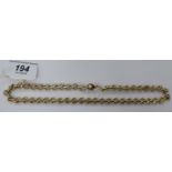 A 9ct gold hoop link neckchain,