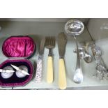 Silver plated tableware: to include an Old English pattern ladle OS10