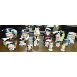 Royal Doulton and other china character and Toby jugs: to include 'Captain Hook' D6597 7.