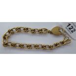 A 9ct gold twisted hoop link bracelet,