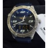 A Breitling Aerospace brushed stainless steel cased wristwatch,