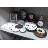 Victorian and later Frodsham & Co enamel clock faces;