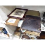 A mixed lot: to include a late Victorian hide bound photograph album OS2