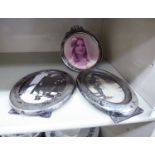 Three similar silver photograph frames mixed assays various sizes OS2