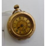 A 14ct gold cased pocket watch,