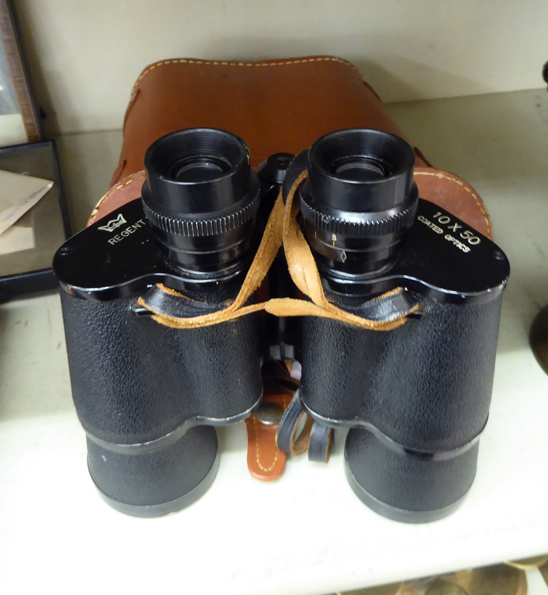 A pair of Regent 10x50 binoculars cased OS2