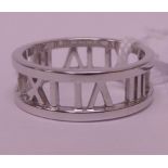 A Tiffany & Co white coloured metal ring,