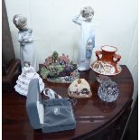 Ceramic ornaments: to include a Nao porcelain figure,
