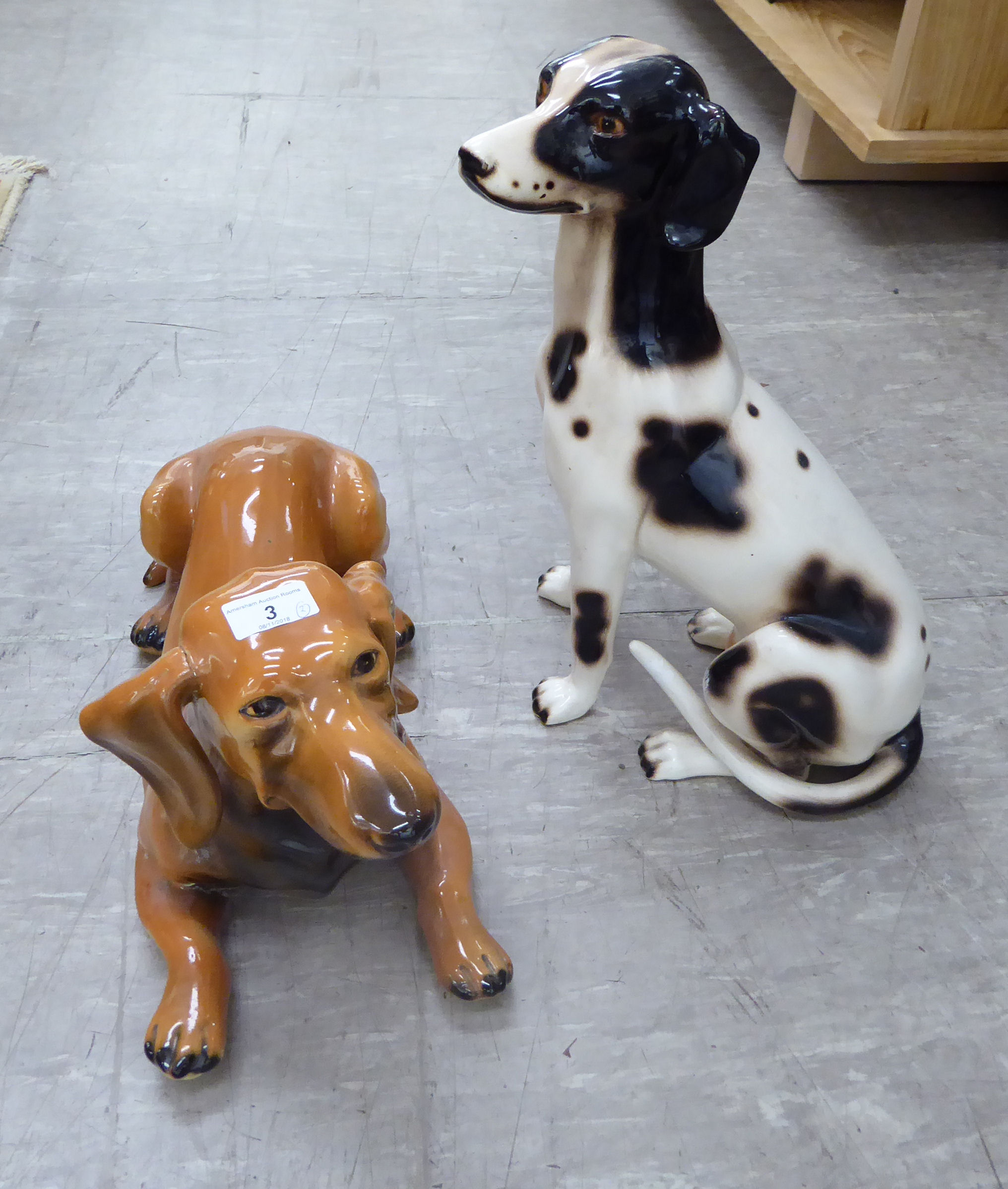 Two similar ceramic models,