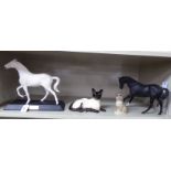 Beswick china ornaments: to include a galloping horse 6''h RAF