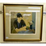 Aldo Salvadori - 'Mattino' Limited Edition coloured print 29/200 bears a pencil signature &