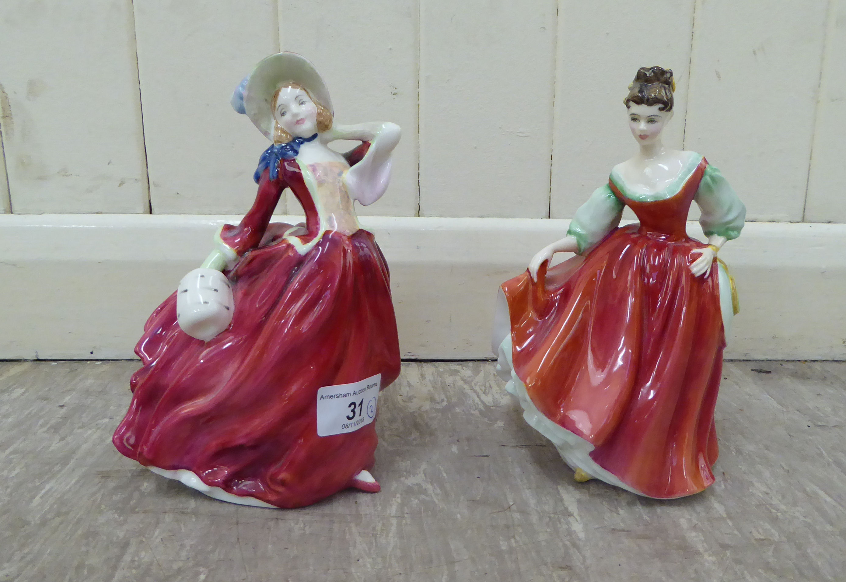 Two Royal Doulton china figures, viz.