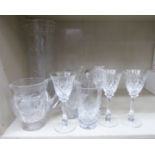 Decorative glassware: to include a lead crystal vase,