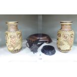 An early 20thC Satsuma earthenware vase,
