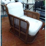 A Ralph Lauren woven cane framed armchair,