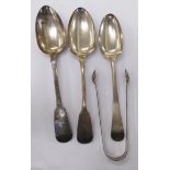 Georgian silver flatware, viz.