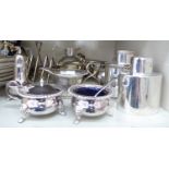Silver plated tableware: to include three sauce boats; a Jersey jug;