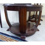 A 1930s Art Deco walnut occasional table,