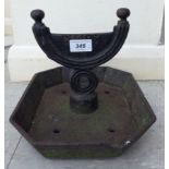 A late Victorian cast iron boot scraper 8''h 13''w CA