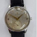 An Omega stainless steel cased wristwatch,