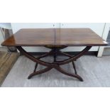 A late Victorian mahogany folding campaign table,