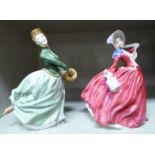 Two Royal Doulton china figures, viz.