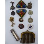 Collectables: to include a silver ARP badge; and a two-part Art Deco,