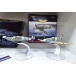 Two Corgi Aviation Archive model Spitfires boxed with the original carton OS4