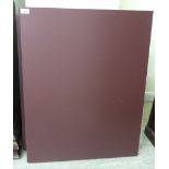 Five Ryder & Co burgundy fabric covered Solander archive boxes each 34''h 26''w LSB