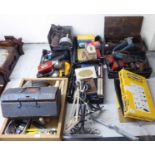 A mixed lot: to include workshop handtools and bench equipment BSR