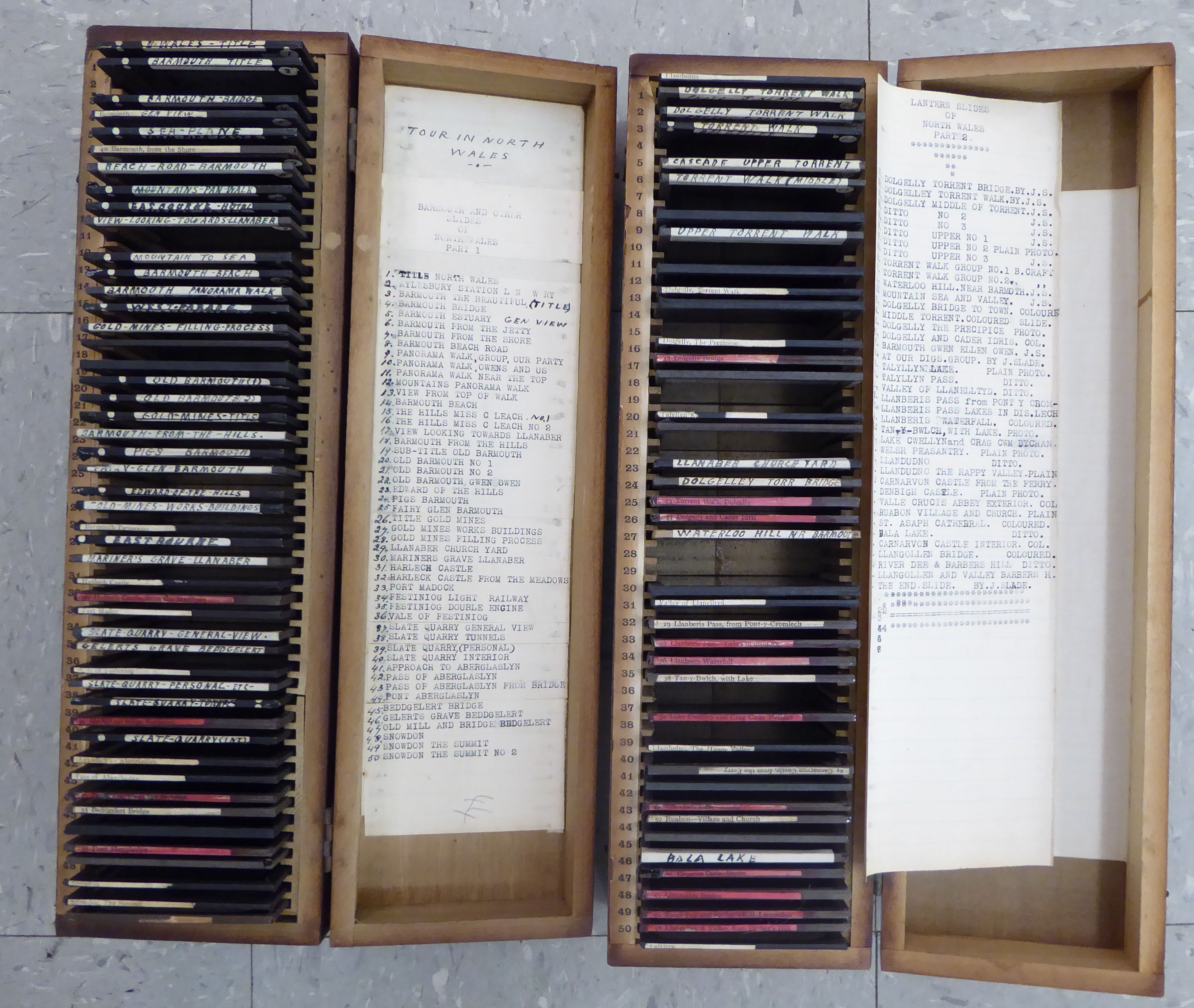 Uncollated magic lantern slides: to include English and Welsh landscapes OS5