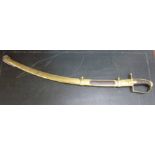 A French cavalry sword with a woven wire handgrip,